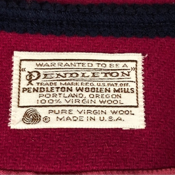 NEW - PENDELTON 100% Wool Raspberry Pink Button Front Blazer Blue Trim - Size 14 - Picture 4 of 5